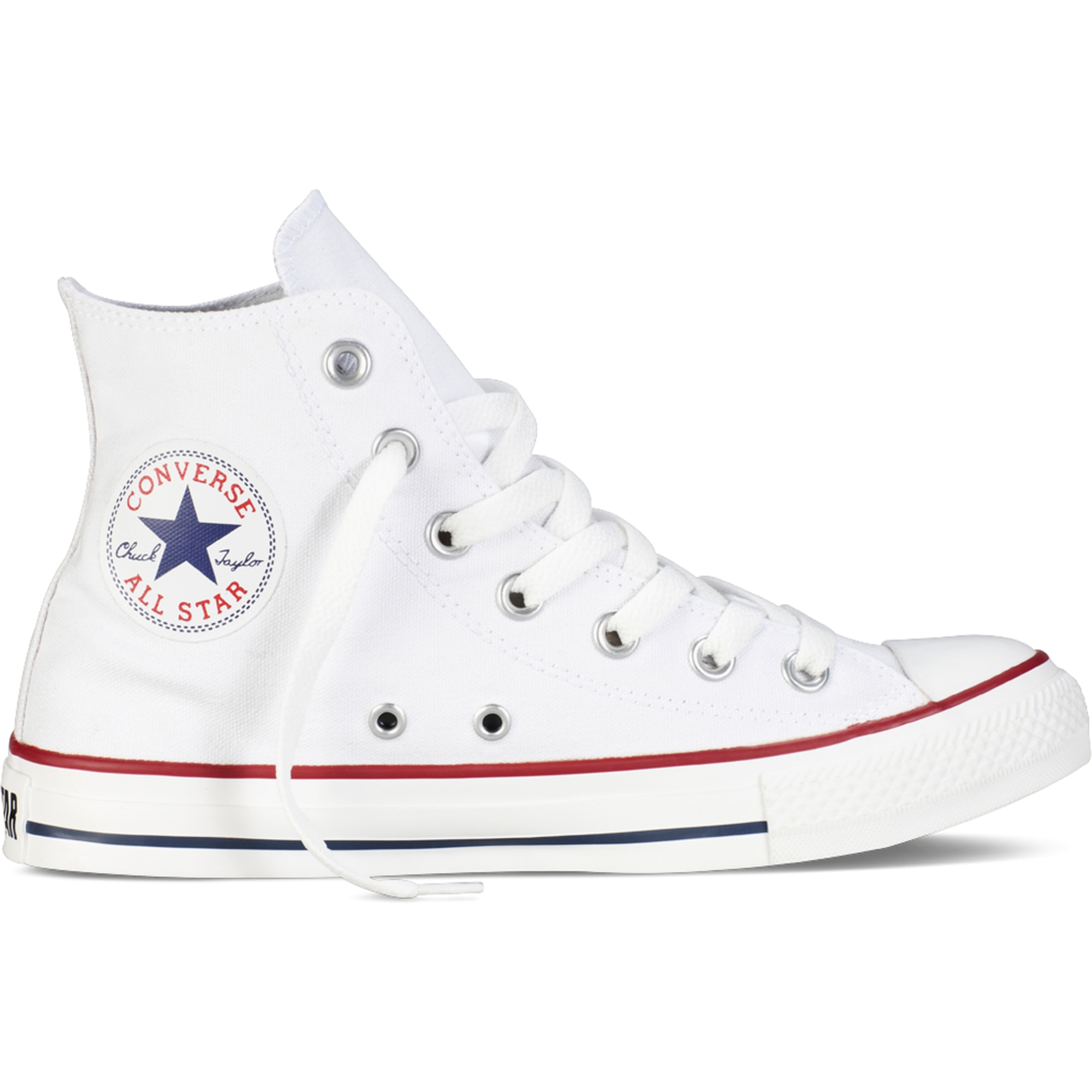 Converse, Tenisi mid-high Chuck Taylor All Alb fildes,