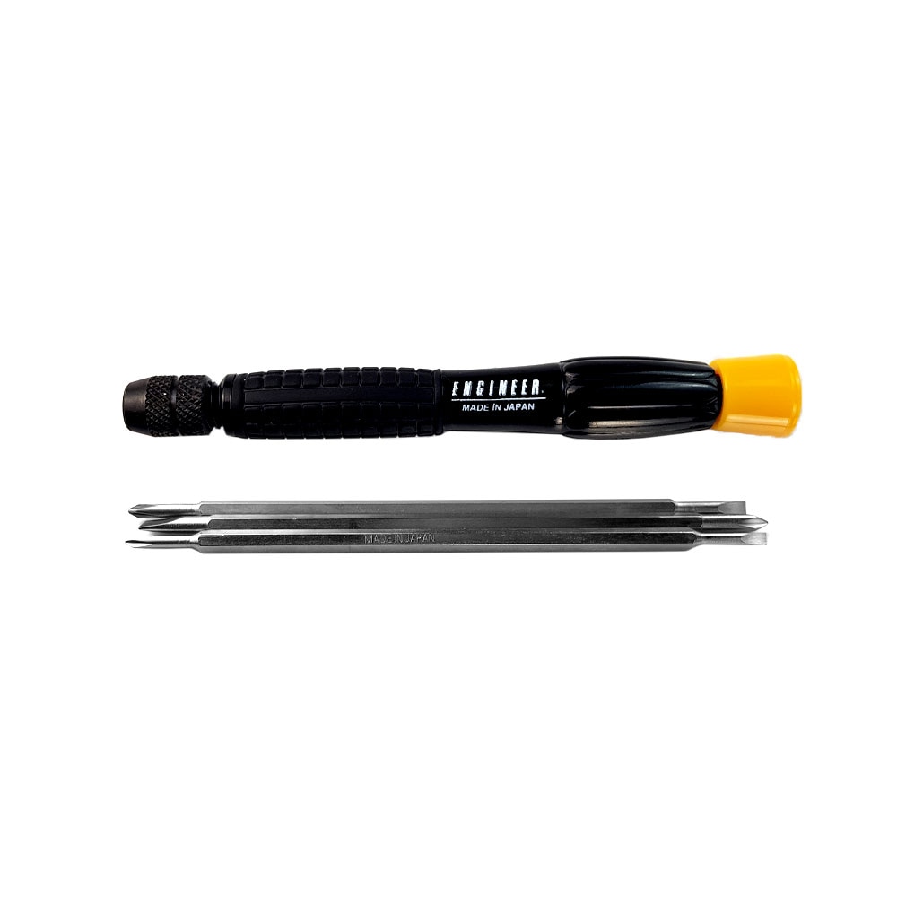 Surubelnita de mare precizie Engineer DK-13, cu 3 biti interschimbabili cu varf magnetic, lungime reglabila, sistem de rotire precis, grip elastomer, DK-13