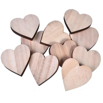 Inimioare decorative din lemn, Zola®, culoare naturala, 5 cm - 17 buc Inimioare decorative din lemn, Zola®, culoare naturala, 5 cm - 17 buc