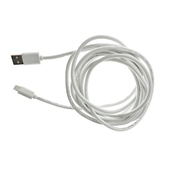 Cablu USB 2.0 tata la 8-pin lightning tata, XXL, pentru iPhone si dispozitive Apple, lungime 280 cm, invelis plastic, alb Cablu USB 2.0 tata la 8-pin lightning tata, XXL, pentru iPhone si dispozitive Apple, lungime 280 cm, invelis plastic, alb