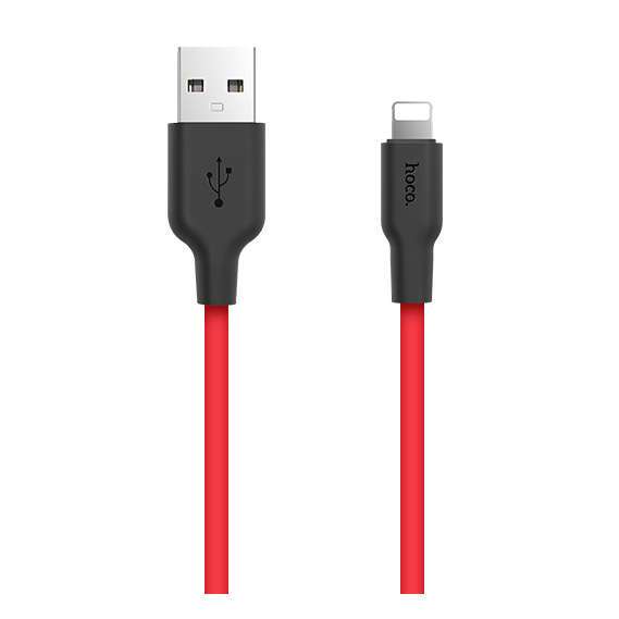 Cablu de date, Hoco, Lightning- USB, rosu, X21compatibilitate produse Apple