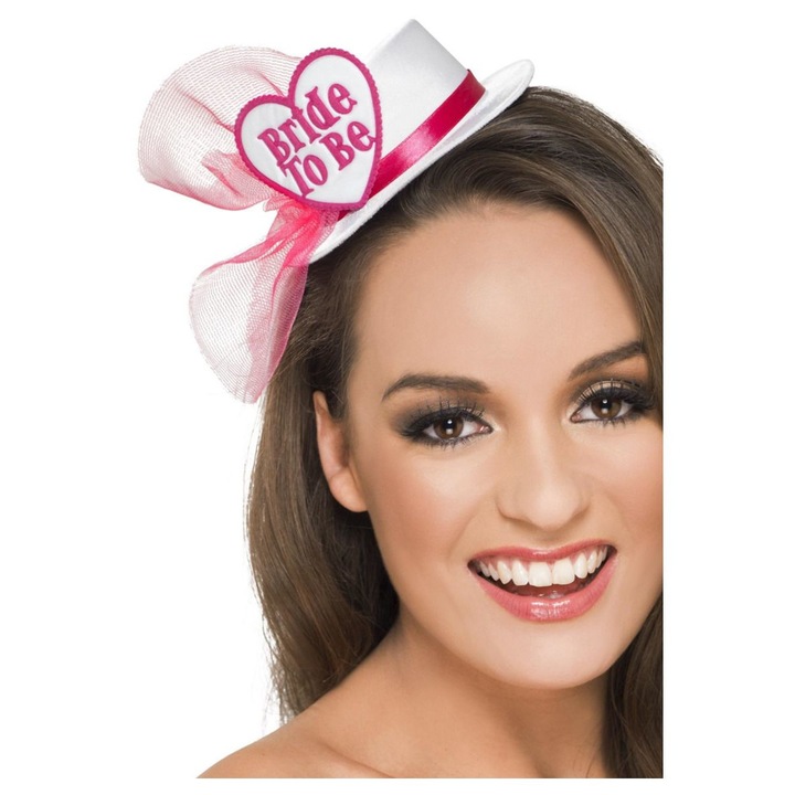 Моминска мини шапка, Smiffy, бяла