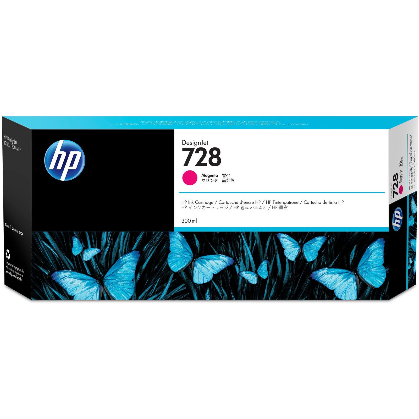 Cartucho de tinta magenta 728 hp