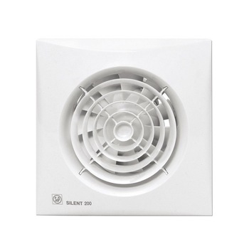 Ventilator axial de baie Soler & Palau Silent 200 CRZ, diametru 120 mm, 180 mc/h, cu timer Ventilator axial de baie Soler & Palau Silent 200 CRZ, diametru 120 mm, 180 mc/h, cu timer