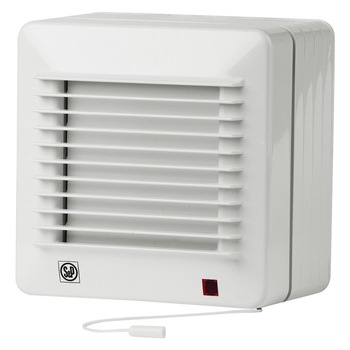 Ventilator axial de baie Soler & Palau EDM 100 VMH, diametru 100 mm, 95 mc/h, adaptat pentru sticla, cu jaluzele automate, indicator de lumina, obturator extern fix si comutator on/off Ventilator axial de baie Soler & Palau EDM 100 VMH, diametru 100 mm, 95 mc/h, adaptat pentru sticla, cu jaluzele automate, indicator de lumina, obturator extern fix si comutator on/off