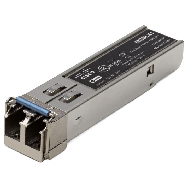Модул CISCO MGBLX1 1000BASE-LX SFP transceiver, for single-mode fiber, 1310 nm wavelength, support up to 10 km