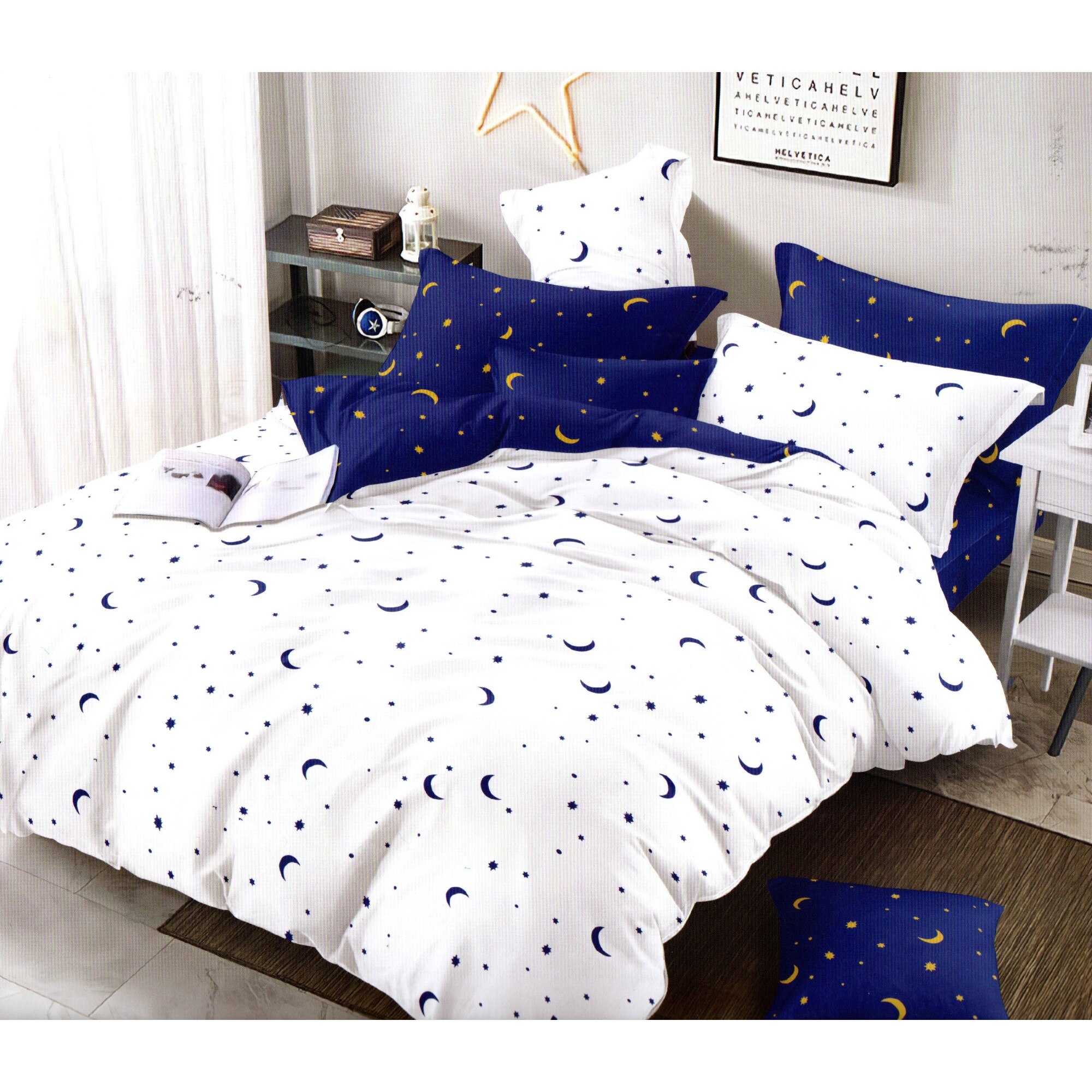 Lenjerie de pat din Bumbac Satinat pentru 2 persoane cu 4 piese F08-17