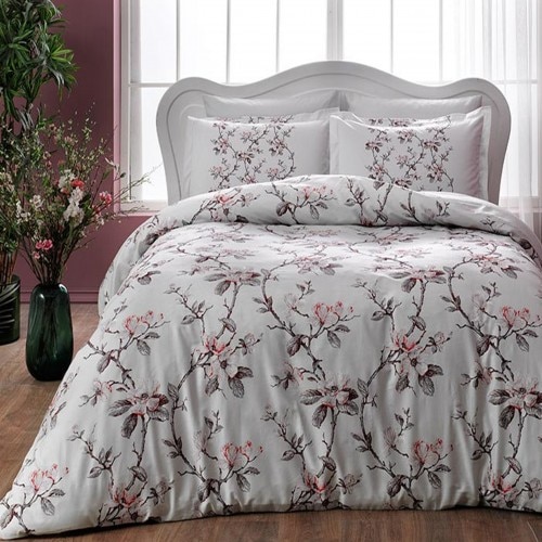 Lenjerie de pat dublu bumbac 100% satinat, TAC, Lotte