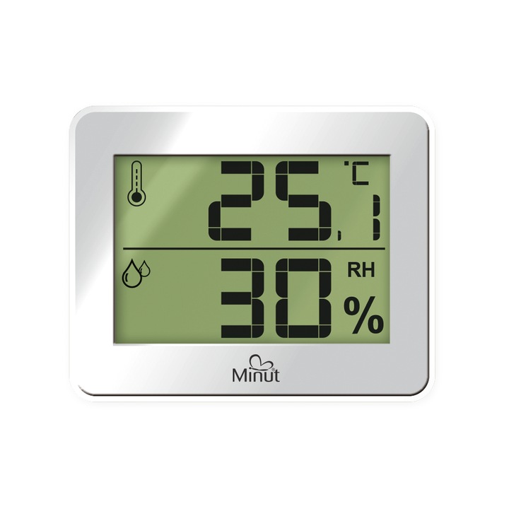 Termohigrometru digital Minut, 2 functii, termometru, higrometru