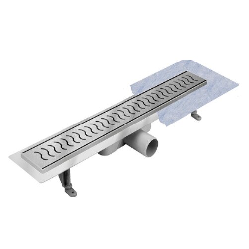 Rigola dus pardoseala,Techman ONDA,Lungime 70 cm,reversibila,grila faiantabila cu model,cuva inox AISI304