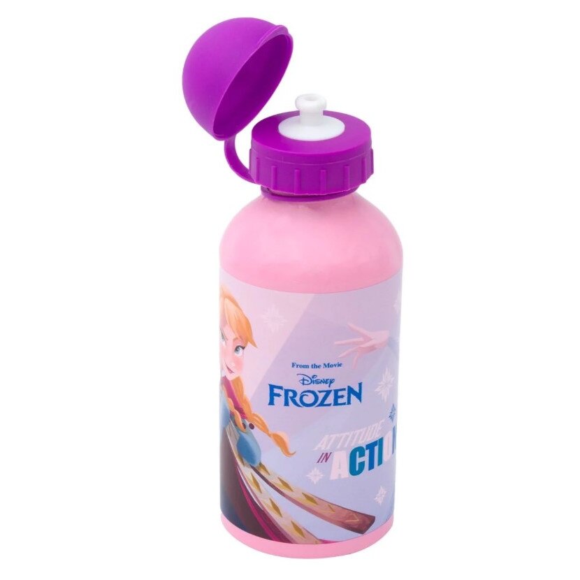 Sticla pentru copii, Zola®, din aluminiu, 500 ml, roz, Frozen