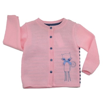 Cardigan maneca lunga pentru fete Karen KRN-001, Roz Cardigan maneca lunga pentru fete Karen KRN-001, Roz