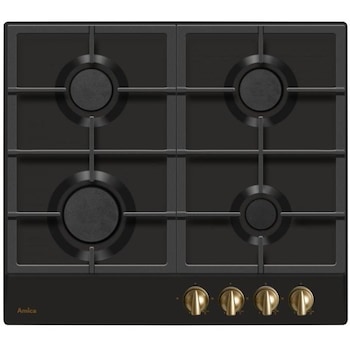 Plita incorporabila Amica DRP 6412 ZAB, Gaz, 4 zone de gatit, Aprindere Electrica, 59 cm, Antracit Plita incorporabila Amica DRP 6412 ZAB, Gaz, 4 zone de gatit, Aprindere Electrica, 59 cm, Antracit