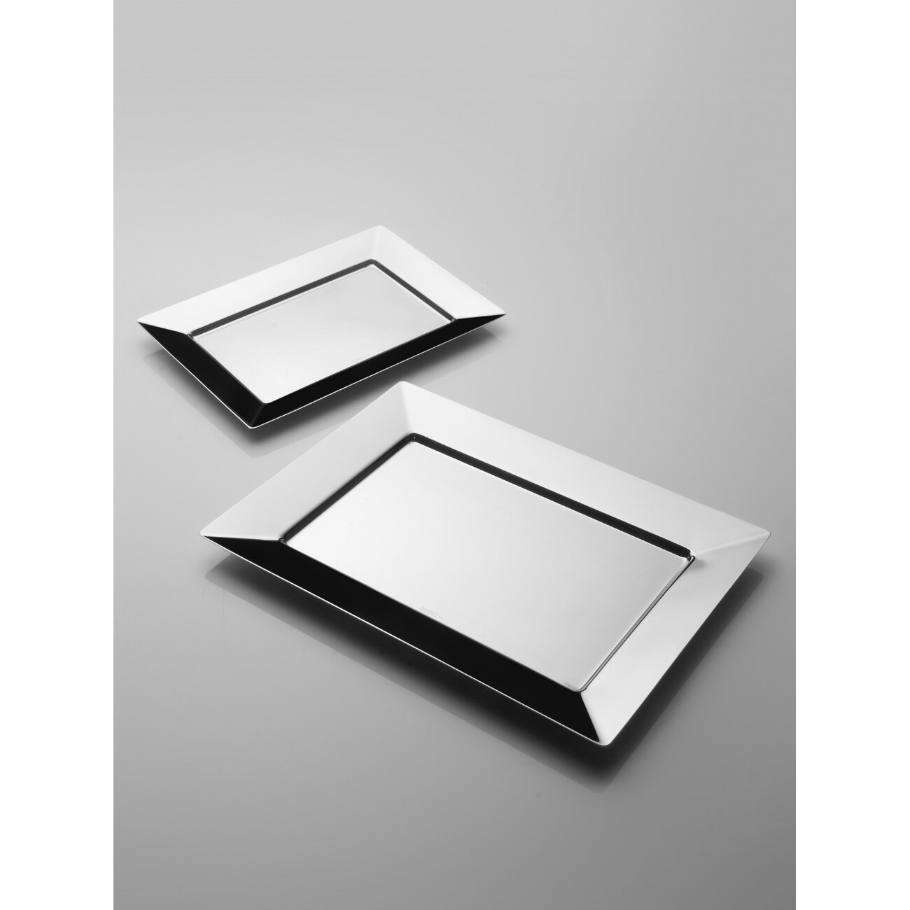 Tava de servire Casa Bugatti, Harmony, otel inoxidabil, argintiu, dimensiune 35 x 25 cm