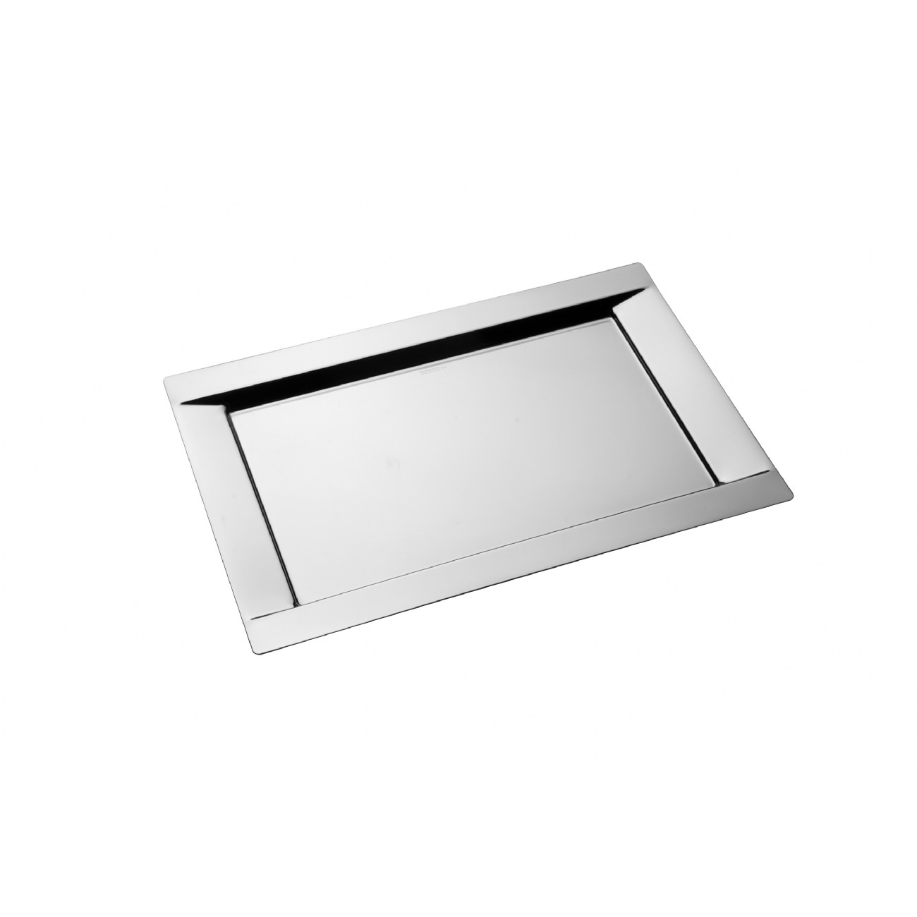 Tava de servire Linea, Casa Bugatti, otel inoxidabil, argintiu, dimensiune 38 x 27 cm
