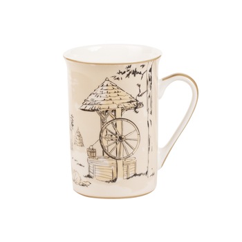 Cana din portelan - Romania, Magnetella, Satul romanesc, multicolora, 266 ml Cana din portelan - Romania, Magnetella, Satul romanesc, multicolora, 266 ml
