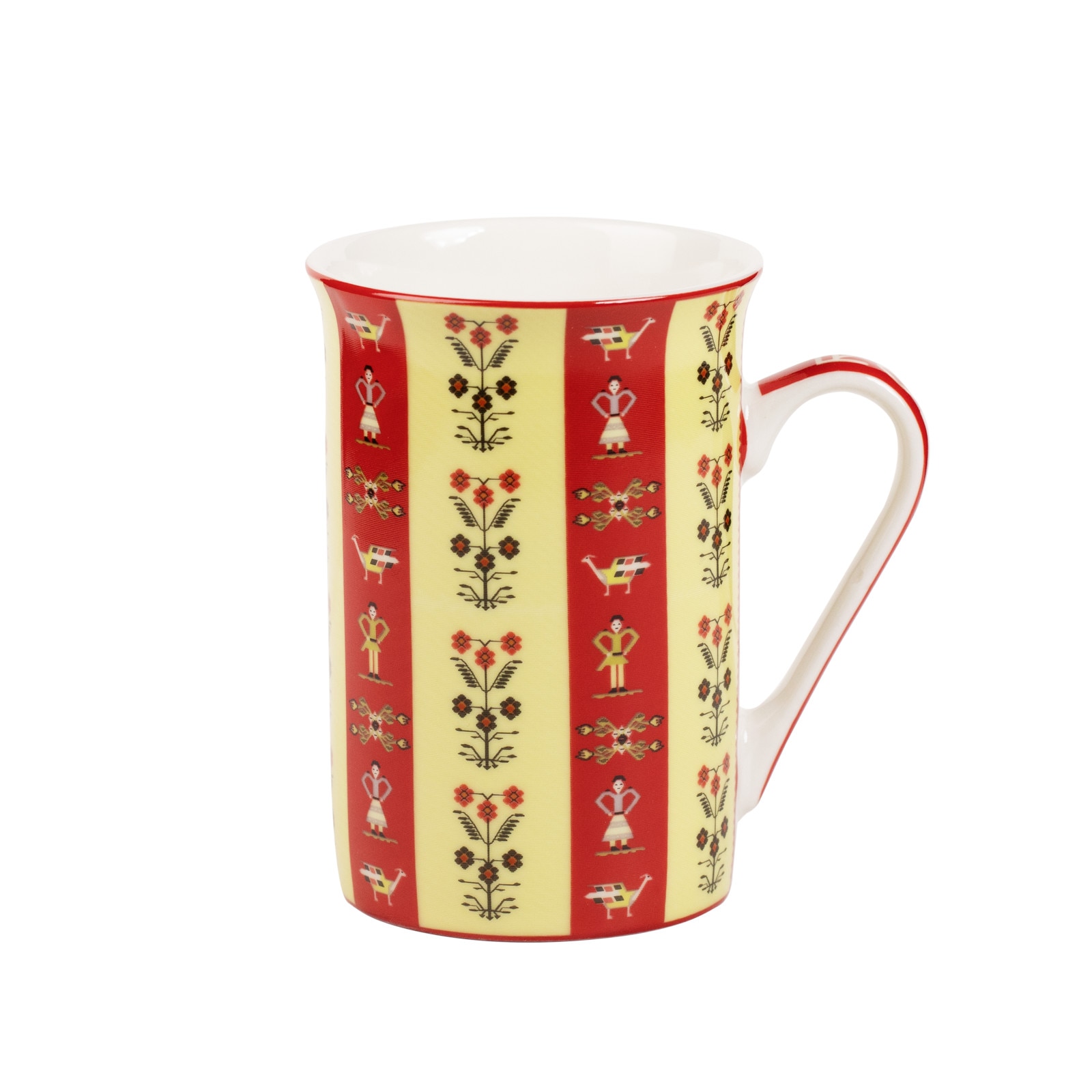 Cana din portelan - Romania, Magnetella, motive florale, multicolora, 266 ml