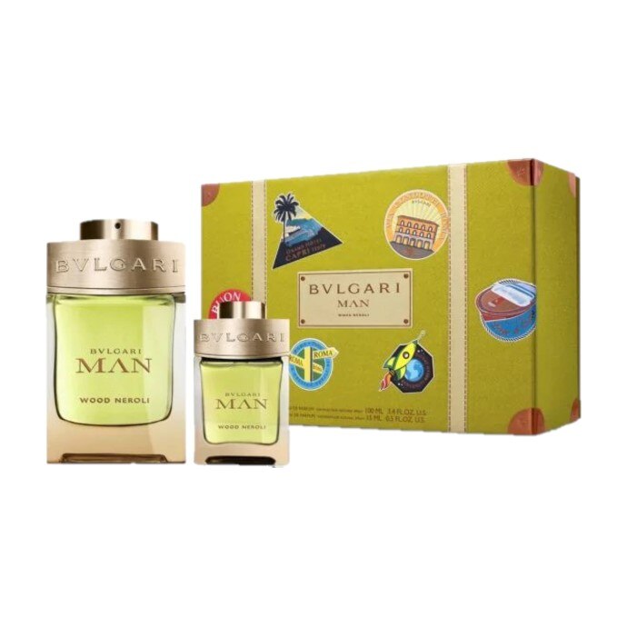 Set Apa de parfum Bvlgari Man Wood Neroli 100 ml, Mini apa de parfum 15 ml, Barbati