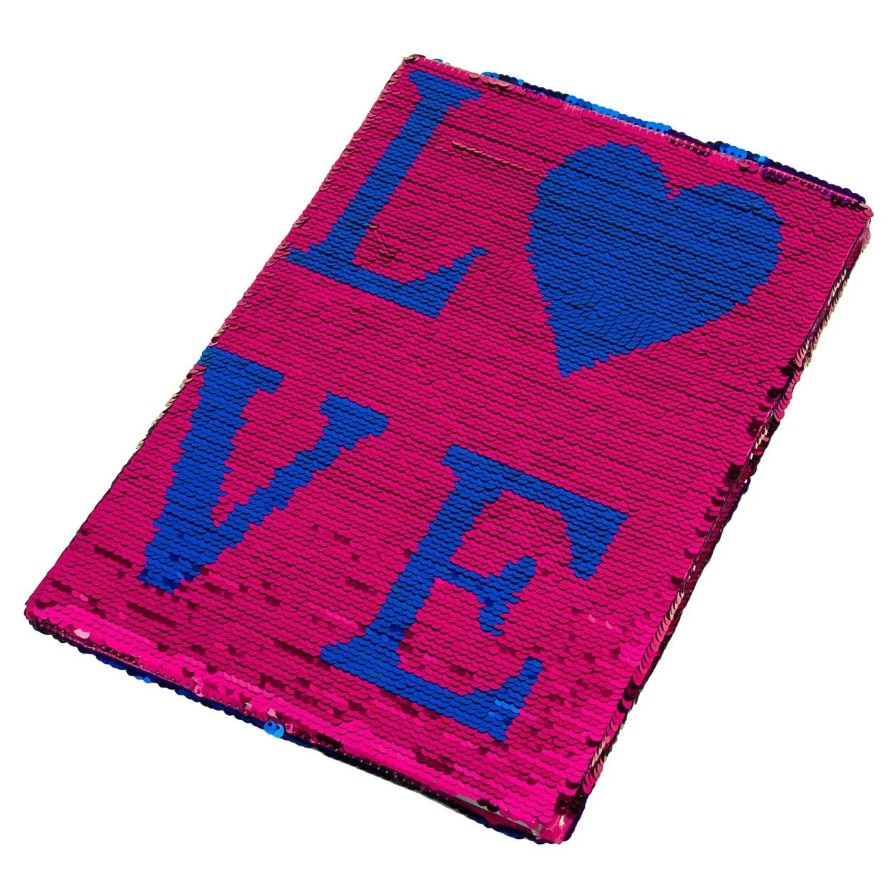 Agenda pentru copii, Zola®, model Love cu paiete, 96 file