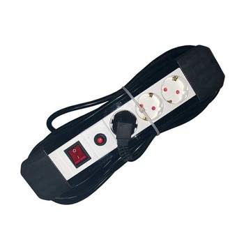 Prelungitor cu protectie la supratensiune Alien, 3 prize Schuko, intrerupator, cordon 1.5m Prelungitor cu protectie la supratensiune Alien, 3 prize Schuko, intrerupator, cordon 1.5m