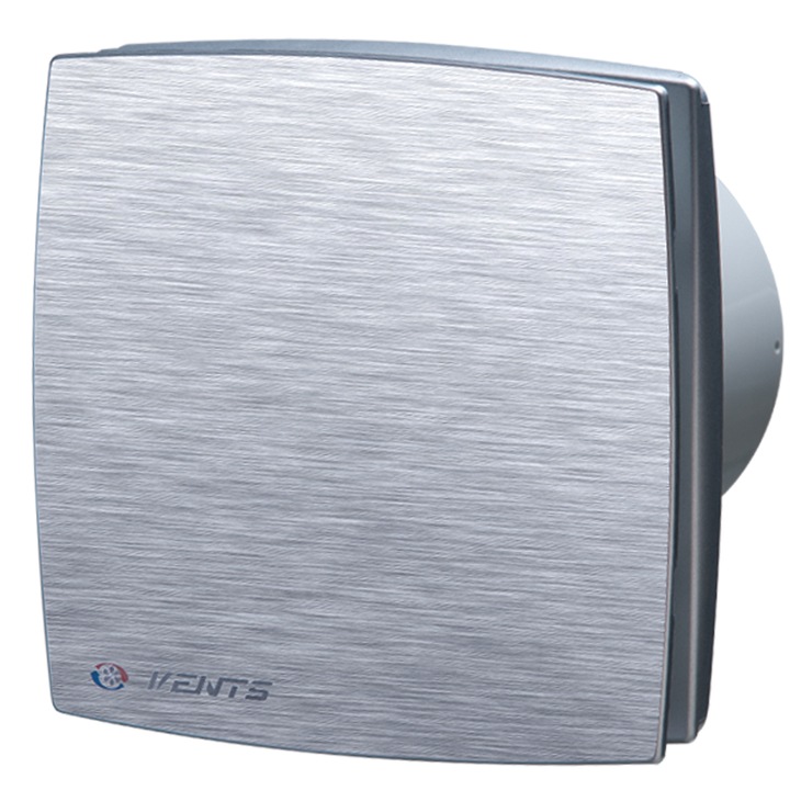 Ventilator VENTS 150LDA alu mat, axial, decorativ, diametru 150mm, finisaj aluminiu