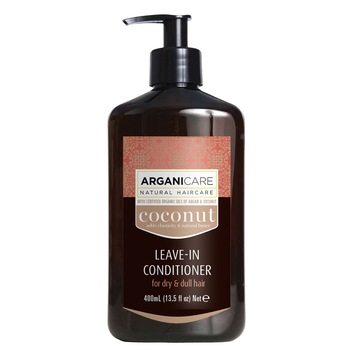 Balsam fara clatire Arganicare cu ulei de cocos pentru par fara stralucire si foarte uscat, 400 ml Balsam fara clatire Arganicare cu ulei de cocos pentru par fara stralucire si foarte uscat, 400 ml