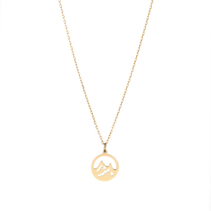 Colier Element Pamant, MS Firefly, Auriu, 14k