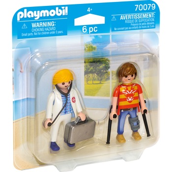 Playmobil City Life, Kid's Clinic - Set 2 figurine - Doctor si pacient Playmobil City Life, Kid's Clinic - Set 2 figurine - Doctor si pacient