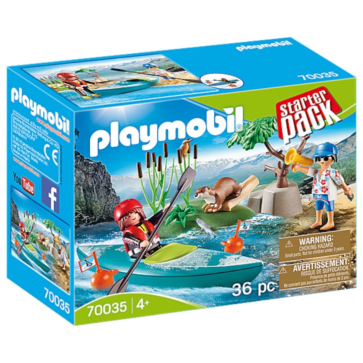 Playmobil Family Fun, Water Park - Set aventura cu caiac