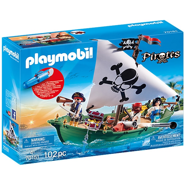 Just do childhood Jane Austen Playmobil Pirates - Barca piratilor, cu motor - eMAG.ro