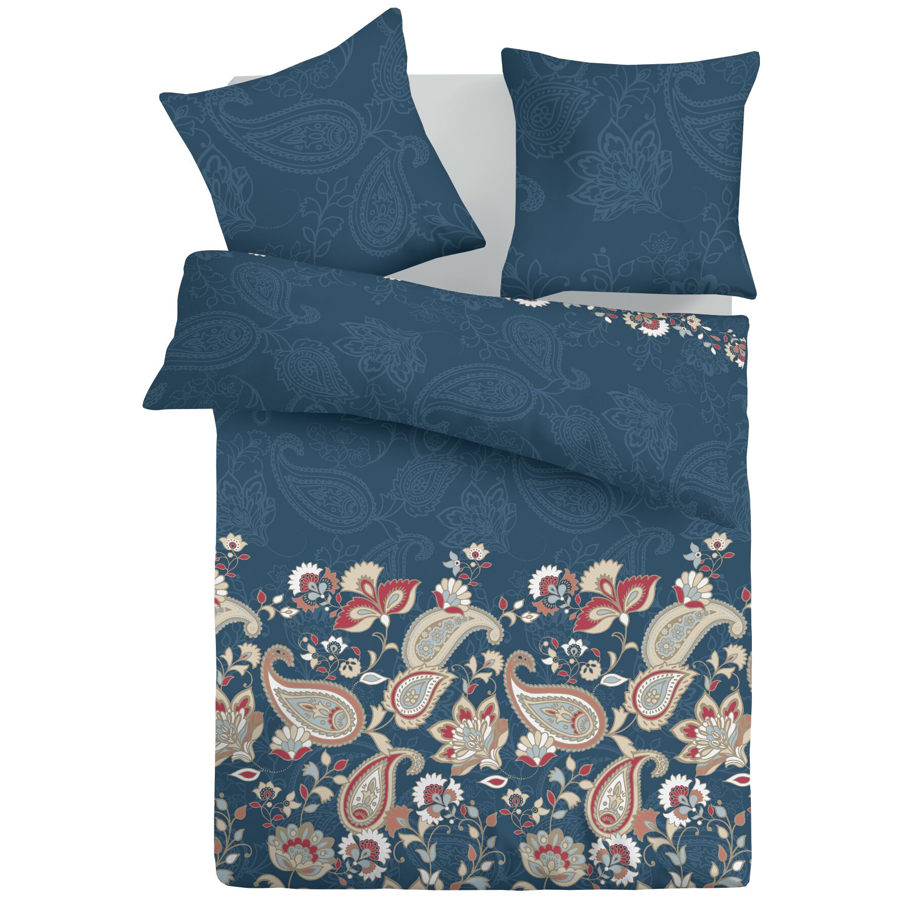 Lenjerie de pat pentru 2 persoane Olympia Dilios, 100% bumbac ranforce, 4 piese