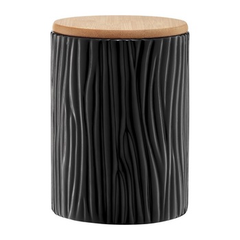 Container din Doldomita cu capac Bamboo, Tuvo, Ambition, 1110 ml, Negru Container din Doldomita cu capac Bamboo, Tuvo, Ambition, 1110 ml, Negru