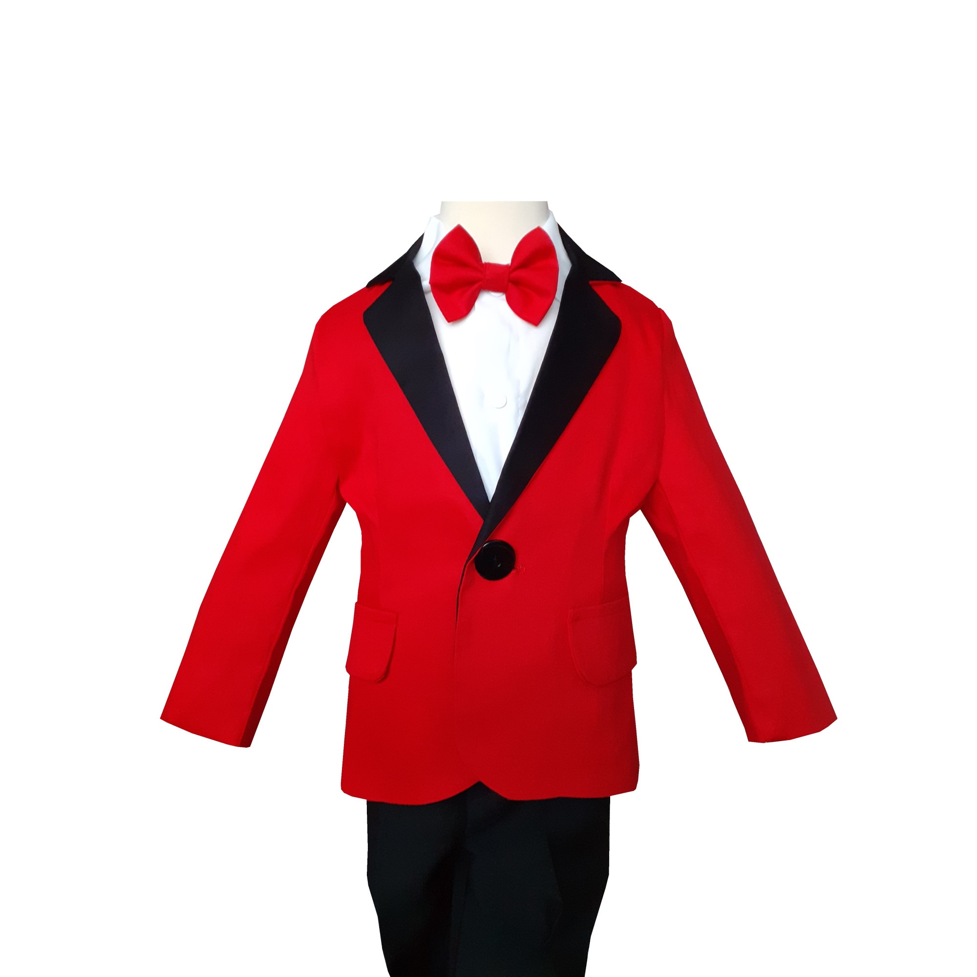 Costum Ocazie Rosu/Negru Ptk