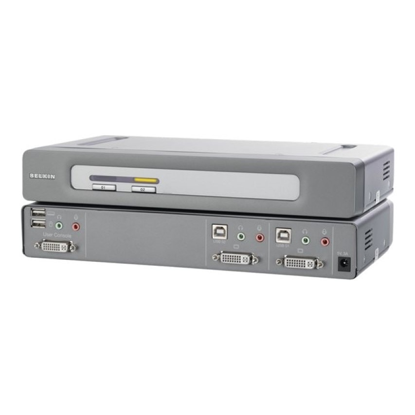 Switch KVM, Belkin, OmniView Secure DVI, Dual-link, 2-Port - EMAG.ro