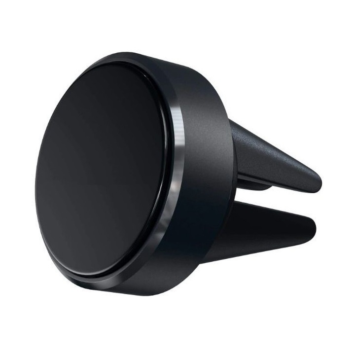 Mágneses autós tartó a telefonhoz, GloMax, markolat a szellőzőben, Fekete