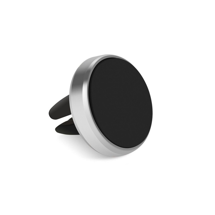 Mágneses autós tartó a telefonhoz, GloMax, markolat a szellőzőben, Ezüst