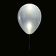 Balon latex cu LED, Argintiu