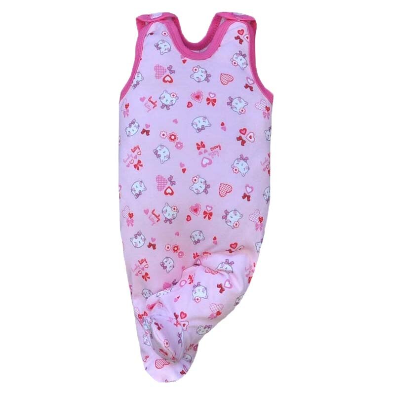 Salopeta fara maneci pentru bebelusi Koala Chmurka 1811-1R1, Roz, 80 cm