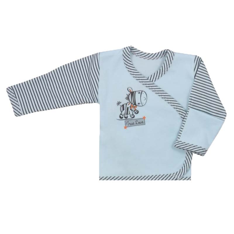 Bluza cu maneca lunga baieti Koala Zebra 2942AL, Albastru, 62 cm