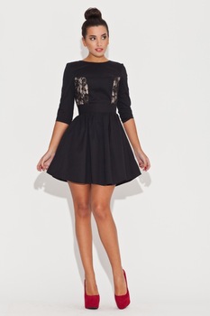 Rochie de dama model 48008 Katrus, Negru, S Rochie de dama model 48008 Katrus, Negru, S