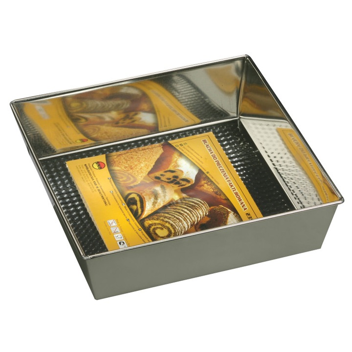 Tava copt 23.5x23.5x6cm, baza texturata, SNB