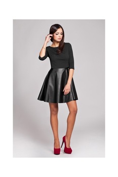 Rochie de zi model 27994 Figl, Negru, L Rochie de zi model 27994 Figl, Negru, L