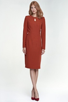 Rochie de zi model 66315 Nife, Rosu, 42 Rochie de zi model 66315 Nife, Rosu, 42