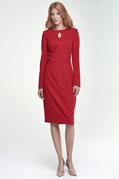 Rochie de zi model 66317 Nife, Rosu, 36 Rochie de zi model 66317 Nife, Rosu, 36