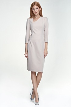 Rochie de zi model 66359 Nife, Bej, 44 Rochie de zi model 66359 Nife, Bej, 44