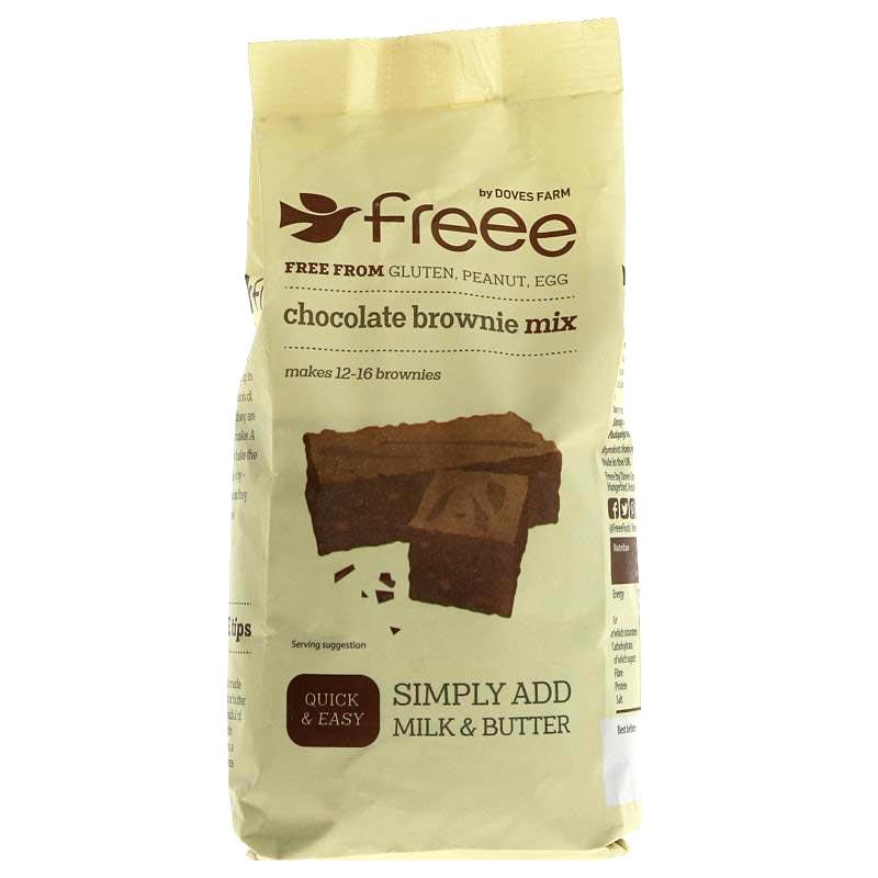 Amestec fara gluten pentru prajitura brownie cu ciocolata 350 g Doves Farm