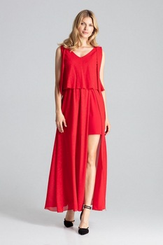 Rochie de zi model 138275 Figl, Rosu, M Rochie de zi model 138275 Figl, Rosu, M