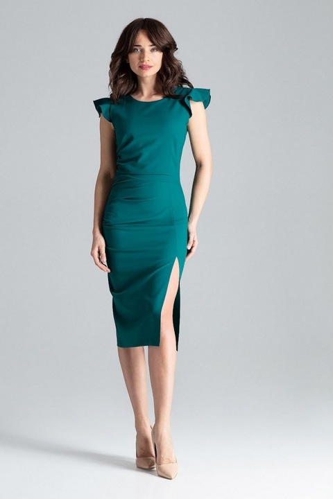 Дневна рокля модел 130946 Lenitif, Зелен, XL