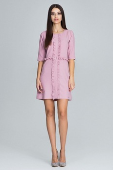 Rochie de zi model 116233 Figl, Roz, XL Rochie de zi model 116233 Figl, Roz, XL