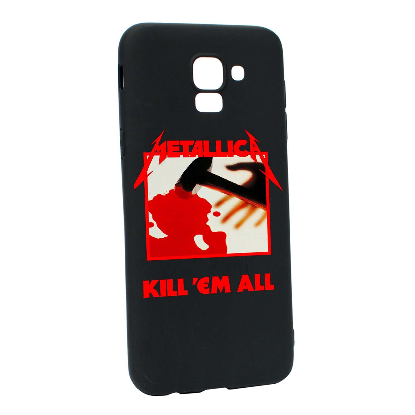 Husa de protectie Metallica, pentru Samsung Galaxy J6 2018, rezistenta la uzura, anti-alunecare, din silicon Premium, B543
